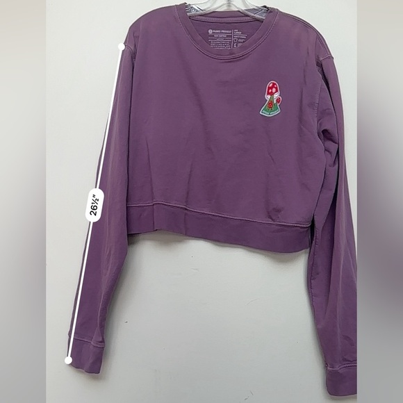 Parks Project Mushroom Patch Cropped Sweatshirt Purple Size Large - Picture 5 of 6
